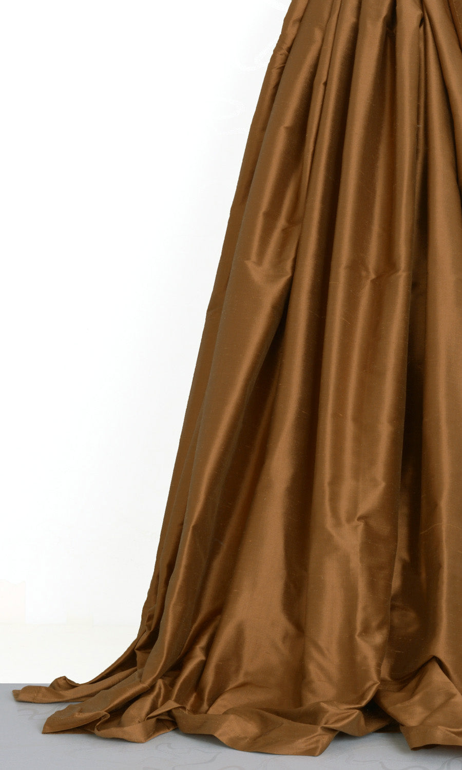 Shantung Silk Window Treatments Fabric By the Yard (Bronzy Orange)