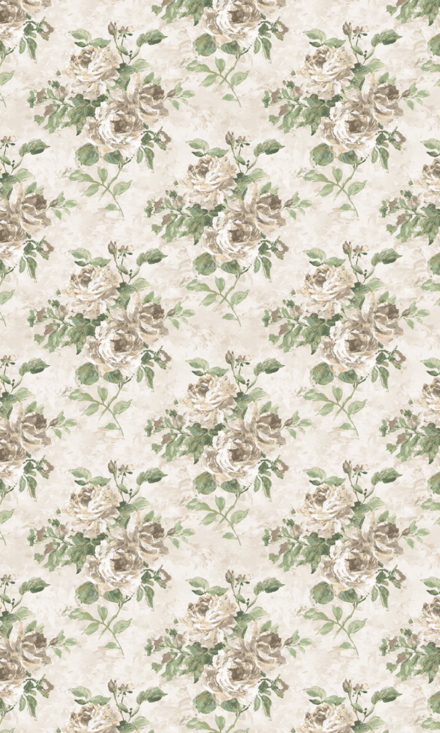 Dimout Floral Home Textile Fabric Material By the Yard (Green/ Grey)