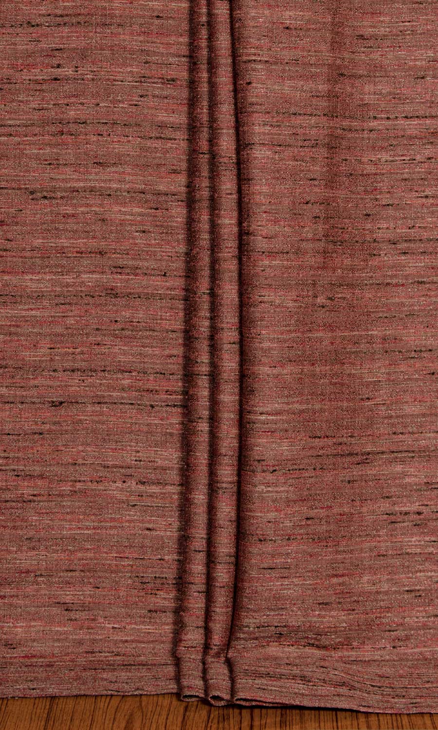 Faux Silk Textured Window Treatments Fabric Sample (Brick Red)