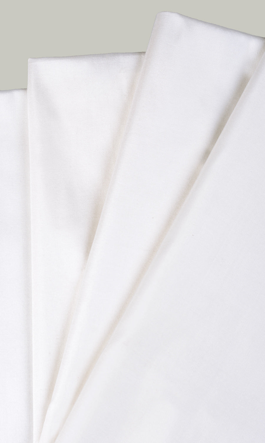 Shantung Silk Fabric Material By the Yard (White)