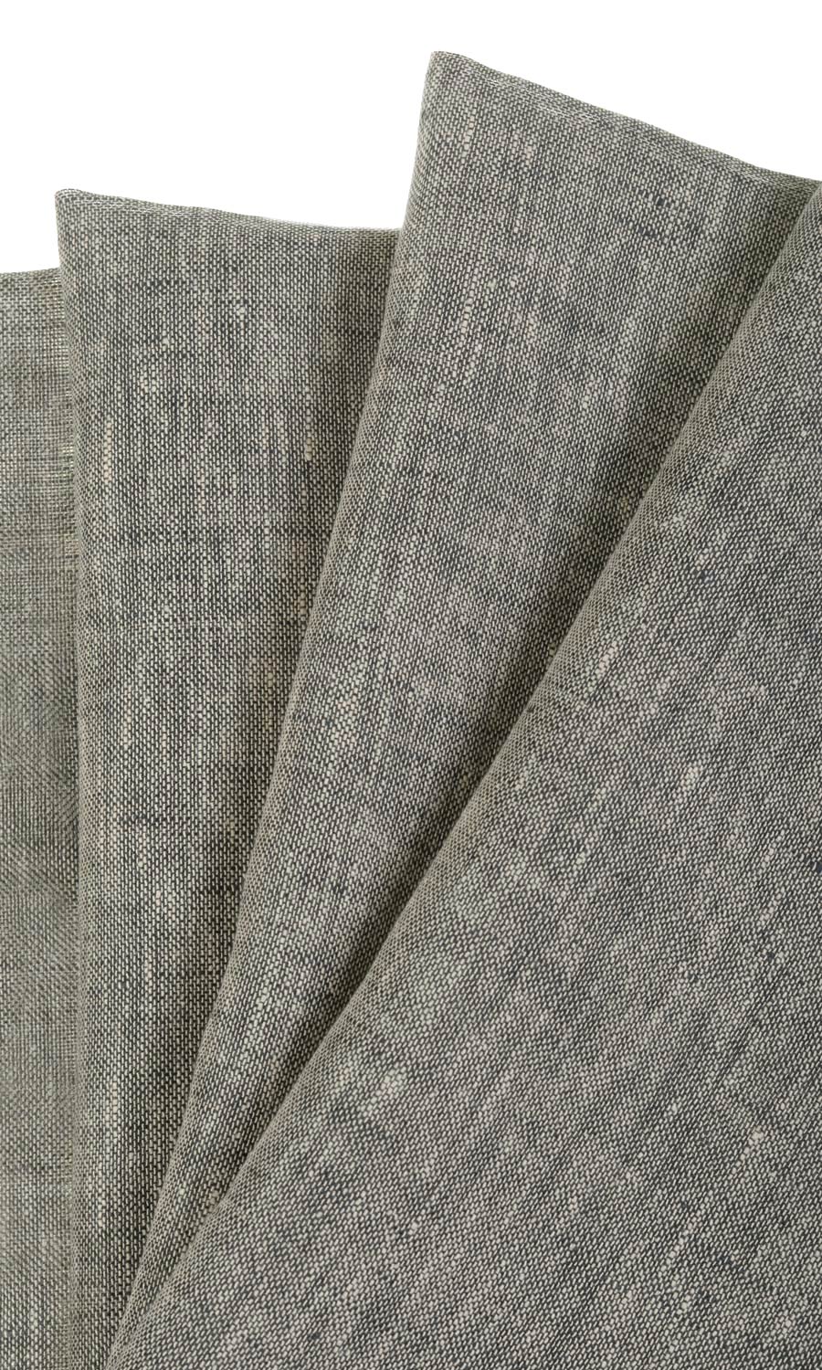 Sheer Linen Fabric Sample for Curtains & Drapes (Grey)