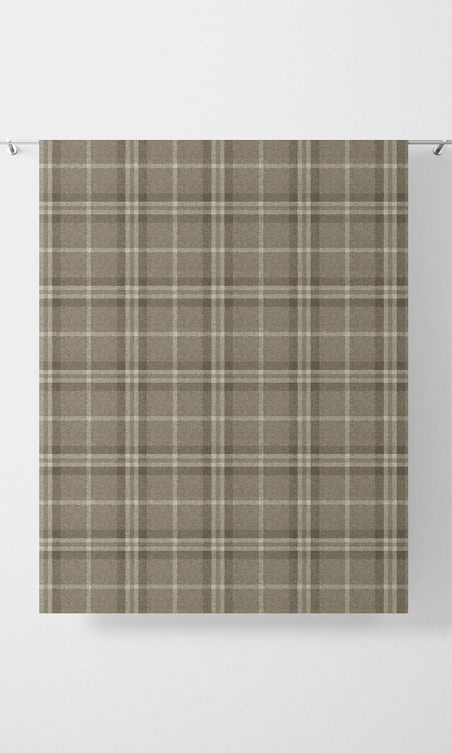Plaid Patterned Home Décor Fabric By the Yard (Beige & Brown)