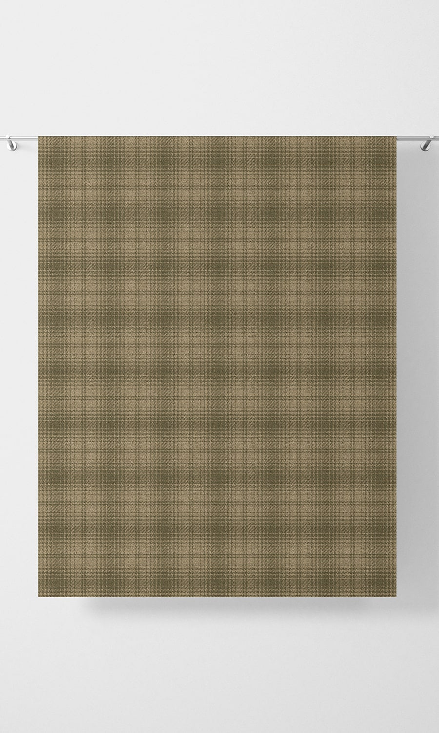 Plaid Print Home Décor Fabric By the Yard (Olive Green & Beige)