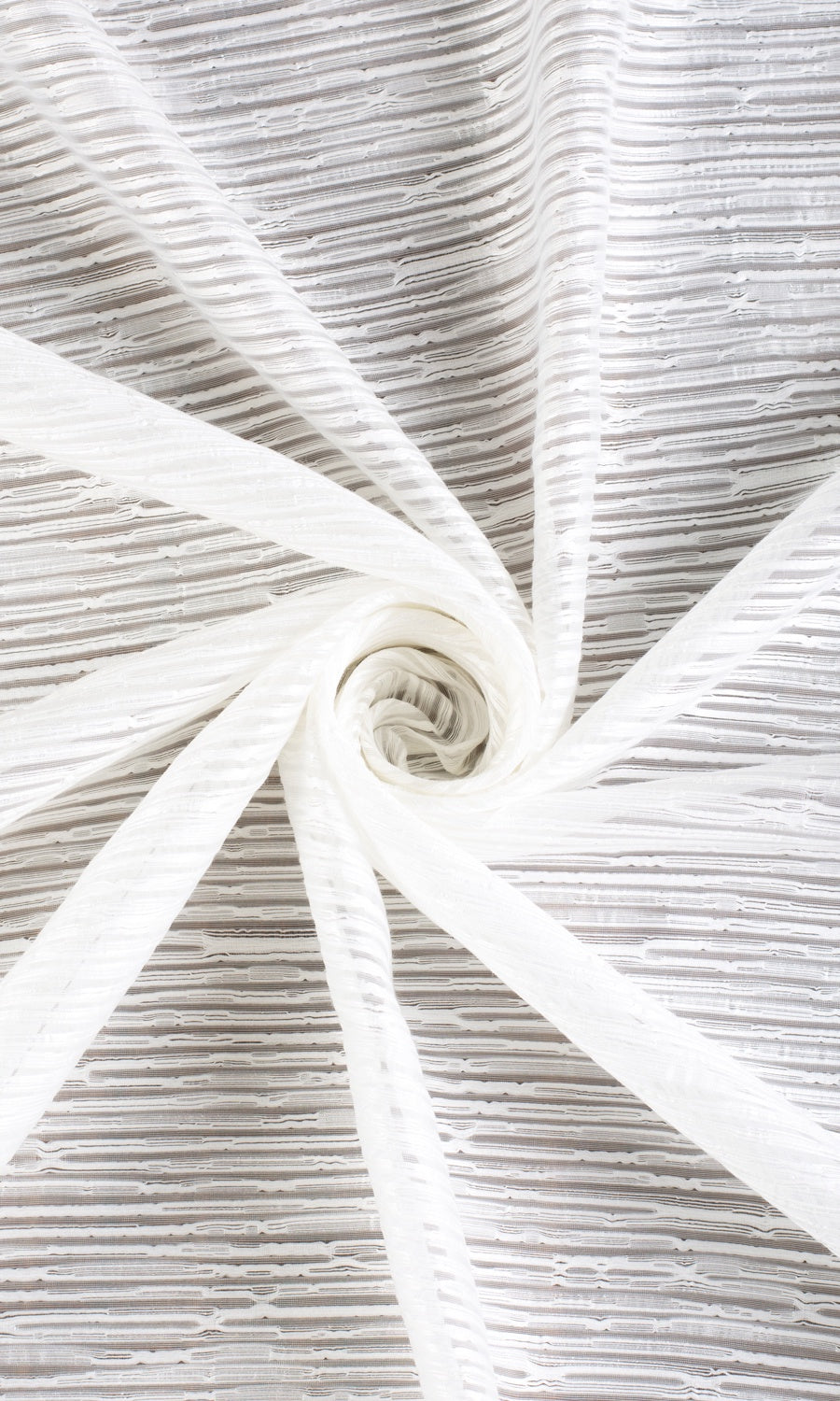 Textured Sheer Fabric Sample for Curtains & Drapes (White)