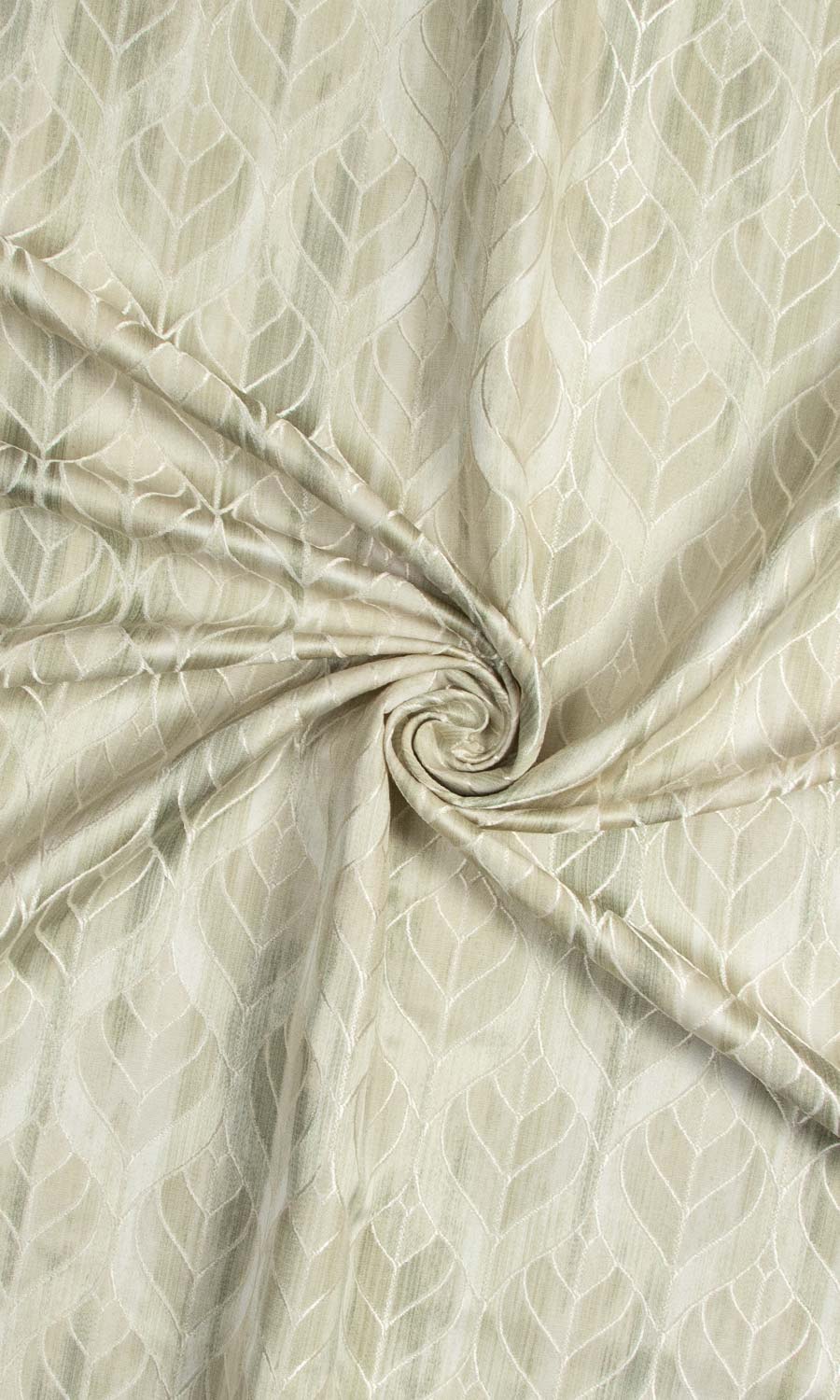 Petal Patterned Window Treatments Fabric Sample (Soft Green)