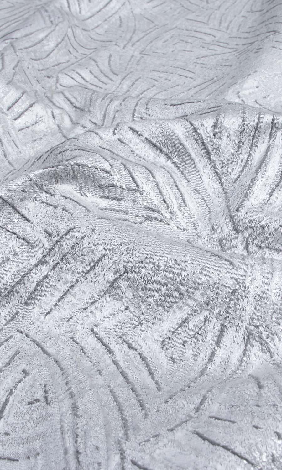 Self-Patterned Poly-Cotton Free Fabric Material Sample (Steel Grey)