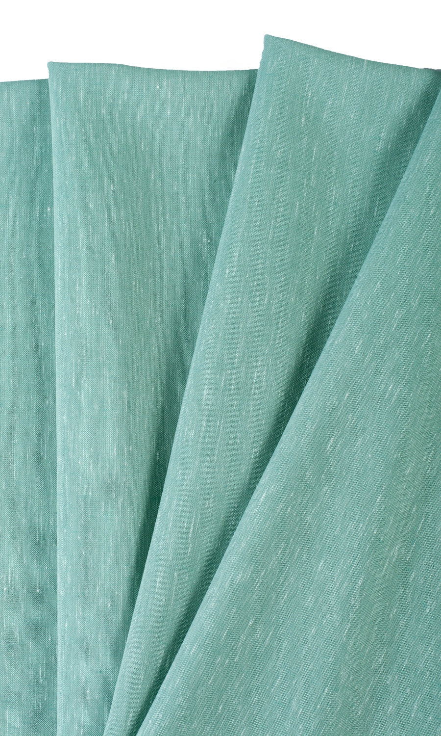 Plain Sheer Fabric Material By the Yard (Cyan Green)