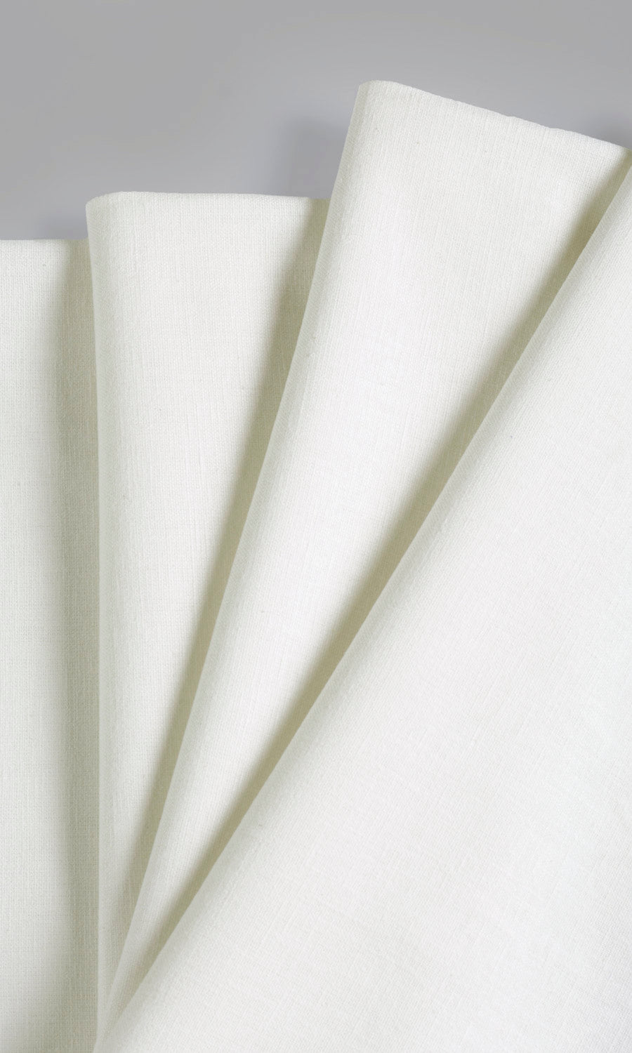Poly-Cotton Blend Window Treatments Fabric By the Yard (White)