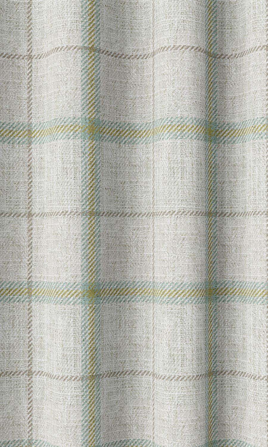 Check Print Home Décor Fabric By the Yard (White/ Blue/ Green)