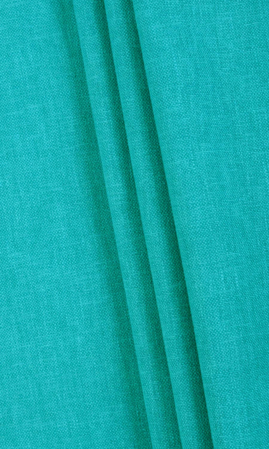Linen-Blend Fabric By the Yard for Curtains & Drapes (Turquoise Blue)