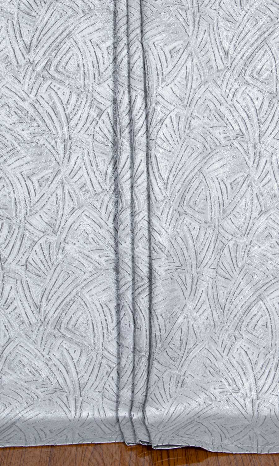 Self-Patterned Poly-Cotton Home Textile Fabric Material By the Yard (Steel Grey)