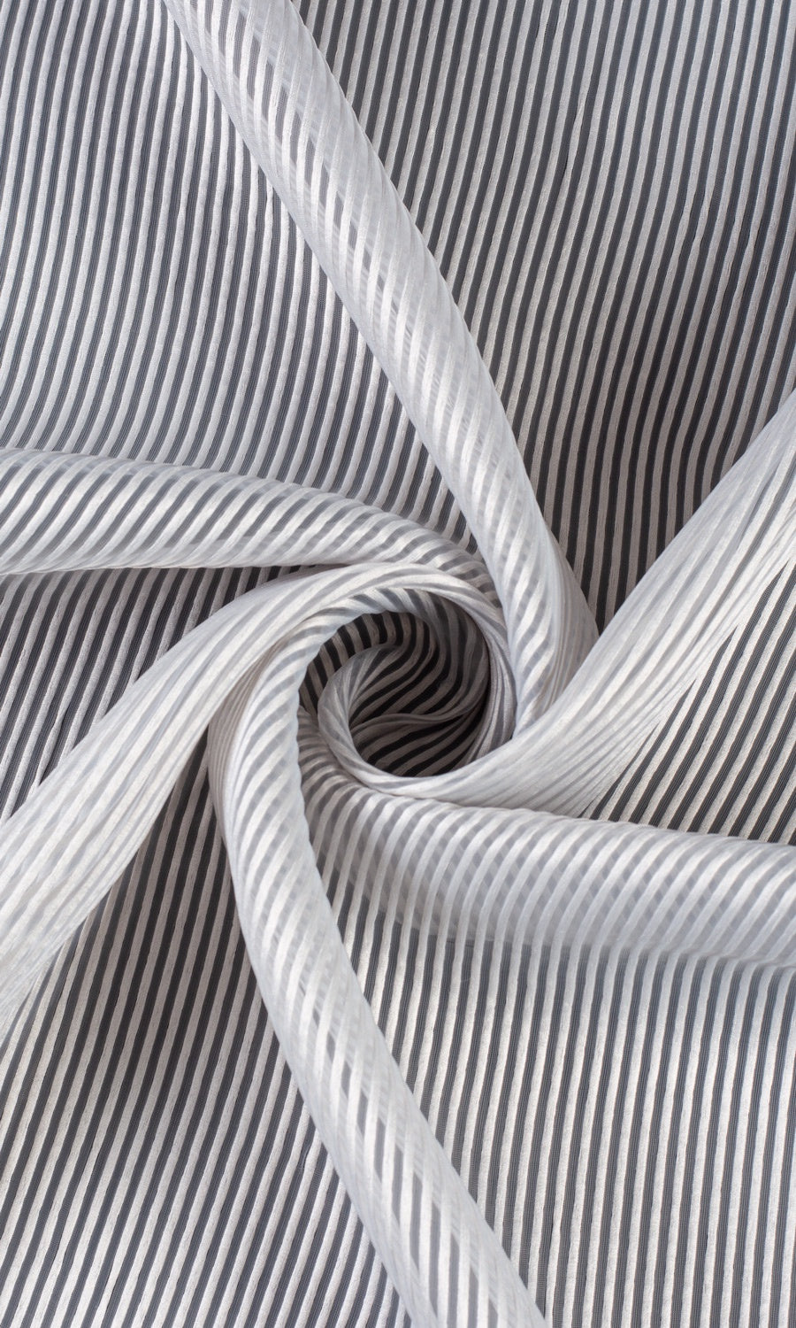 Striped Sheer Home Textile Fabric Material By the Yard (Grey)