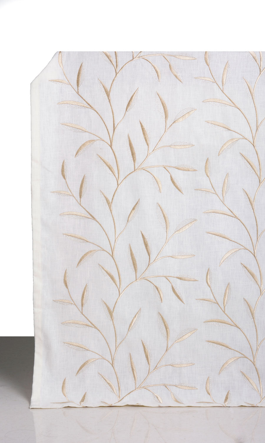 Floral Embroidery Window Treatments Fabric By the Yard (White/ Cream)