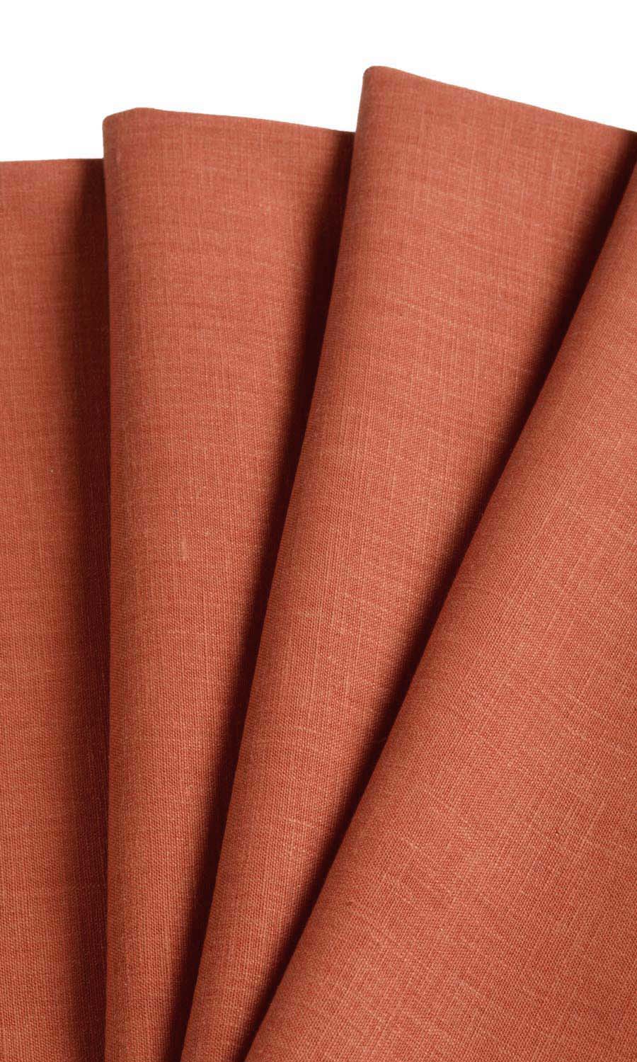 Poly-Cotton Blend Home Décor Fabric By the Yard (Orange-Red)