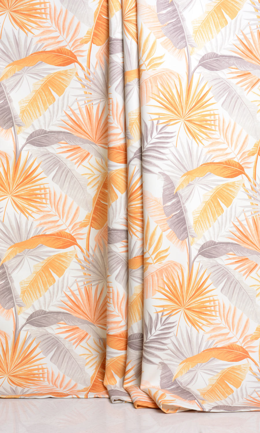 Botanical Floral Curtains for Living, Bedroom, Kitchen, Bathroom (Yellow/ Orange)