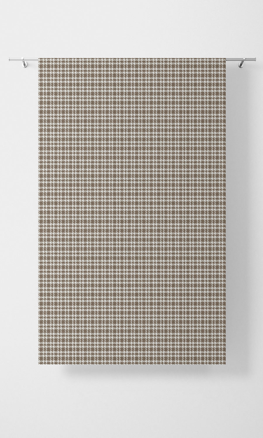 Check Patterned Free Fabric Material Sample (Cedar Brown)