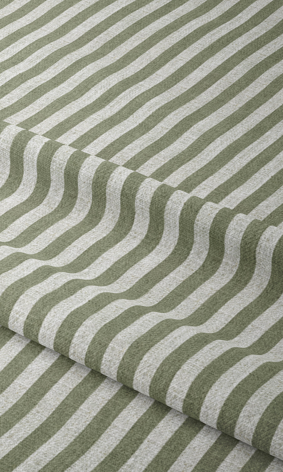 Modern Striped Window Treatments Fabric By the Yard (Green/ White)