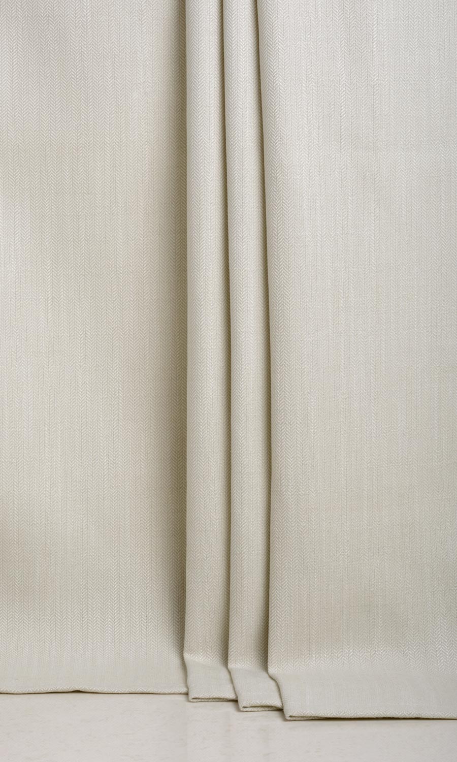 Herringbone Textured Fabric Sample for Curtains & Drapes (Pale Grey)