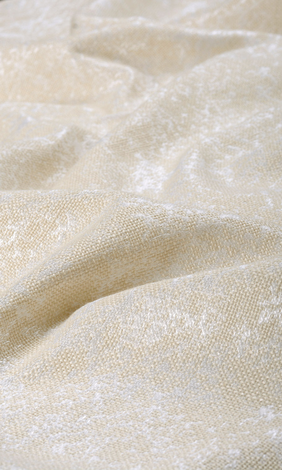 Abstract Patterned Fabric Material By the Yard (White/ Ivory/ Beige)