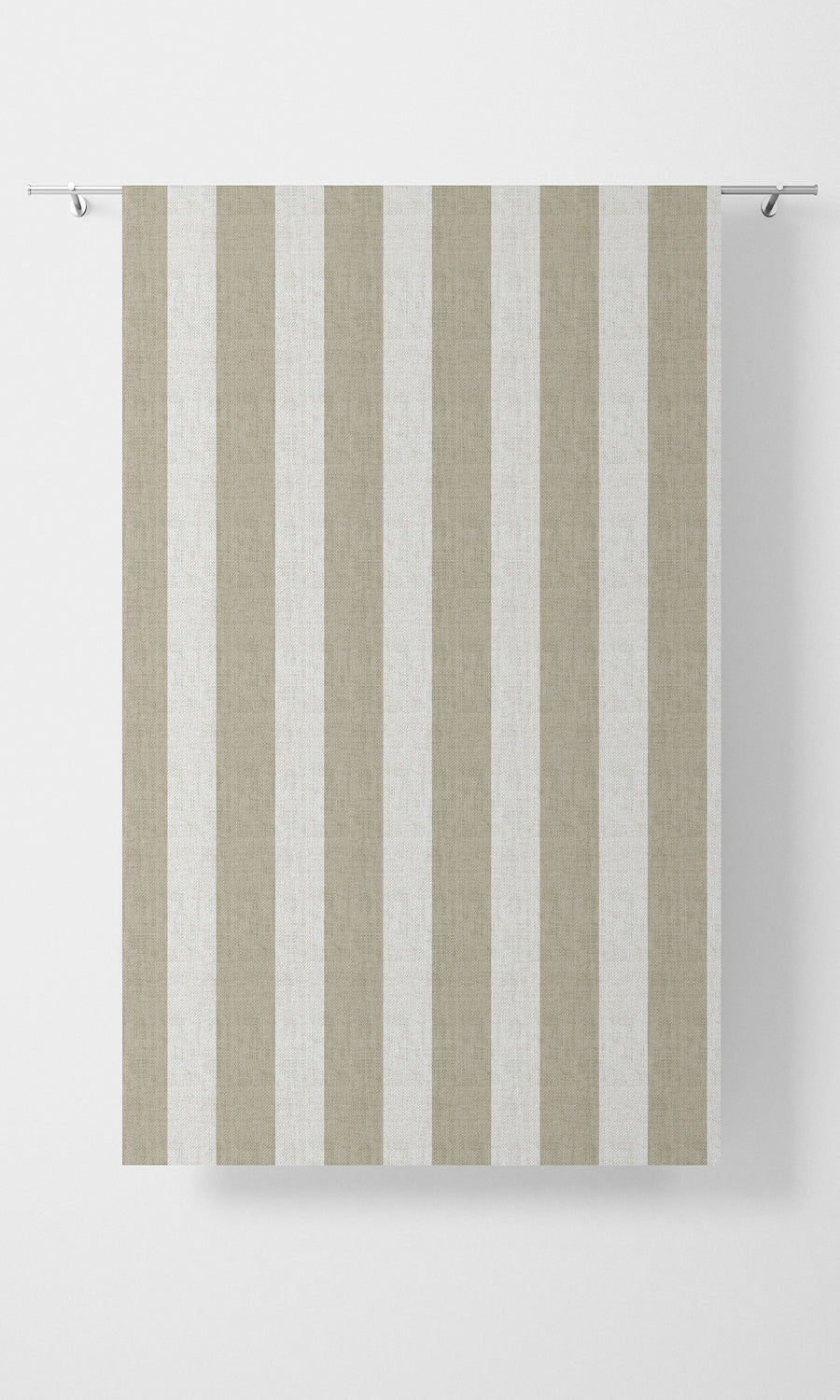 Striped Print Home Textile Fabric Material By the Metre (Beige/ White)