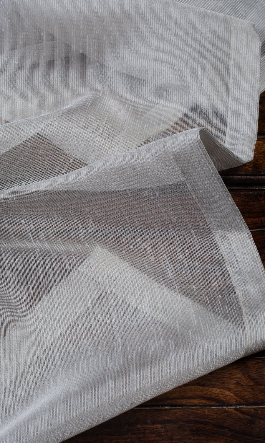 Sheer Home Textile Fabric Material Sample (Silver-Gray)