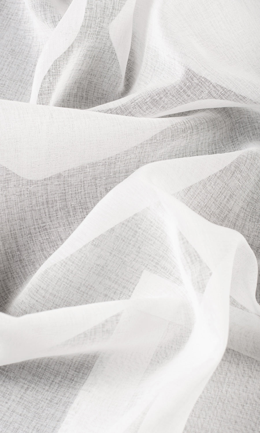 Plain Sheer Window Treatments Fabric By the Yard (White)