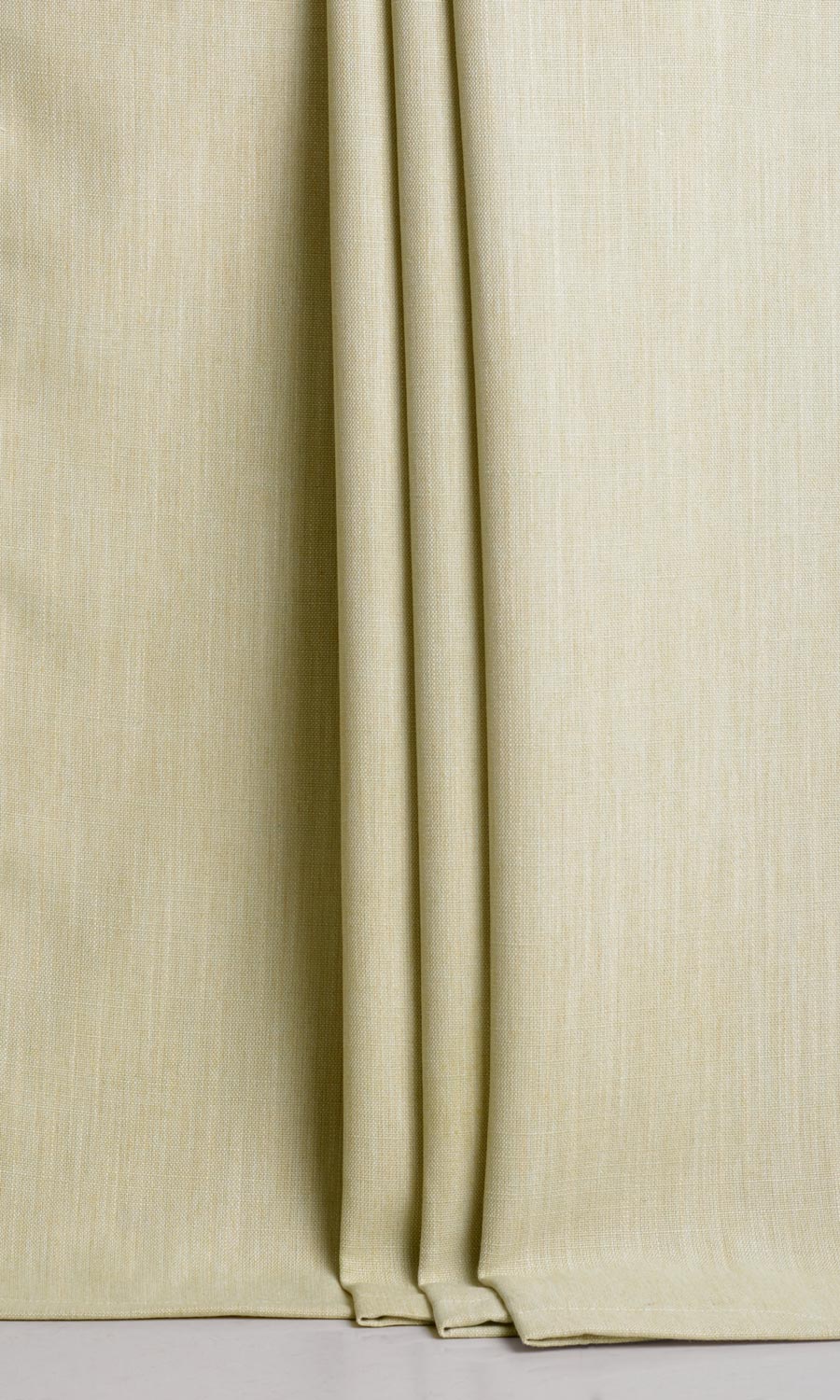 Plain Linen Texture Window Treatments Fabric Sample (Pale Yellow-Green)