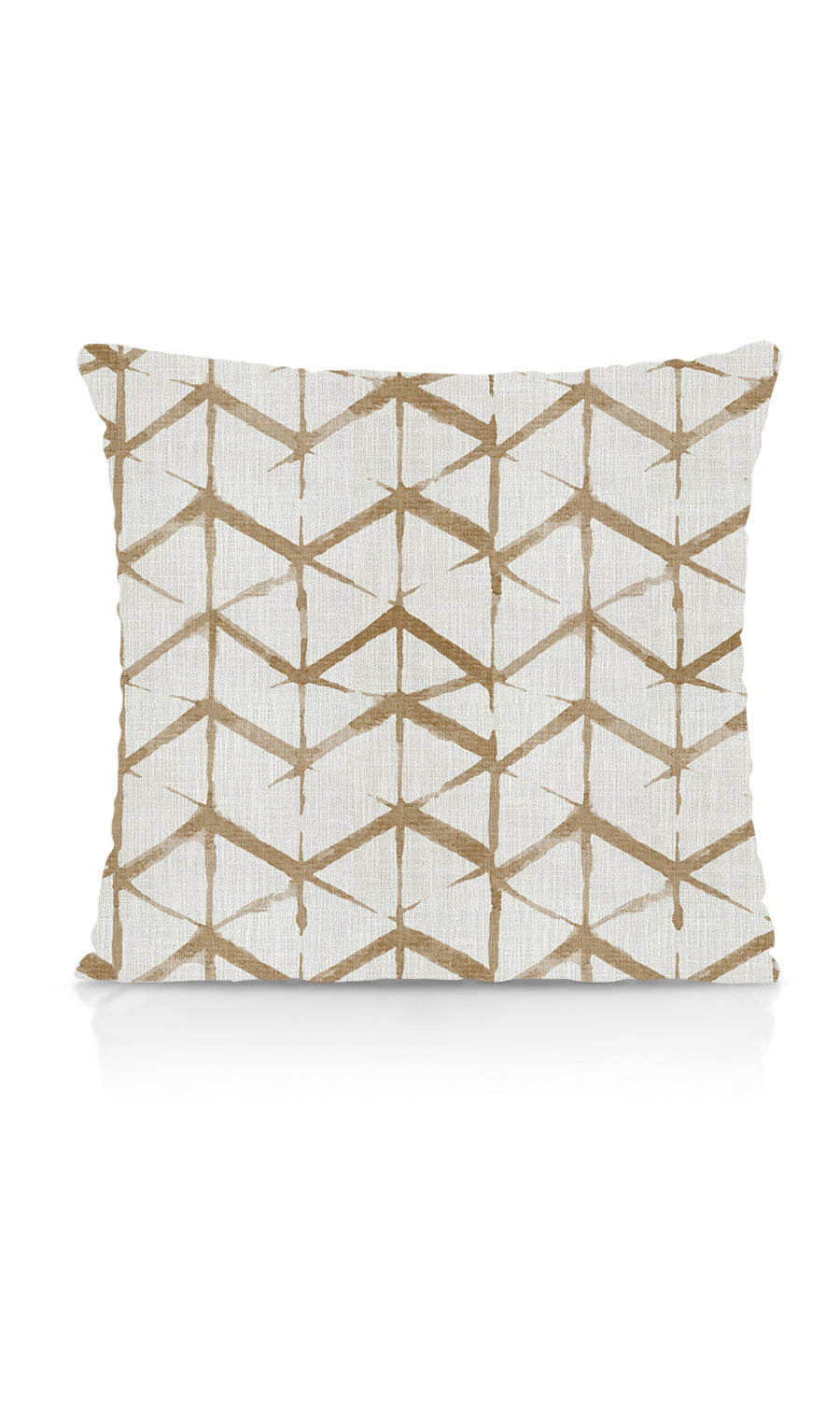 Geo Print Home Textile Fabric Material Sample (Eggshell White/ Pale Brown)