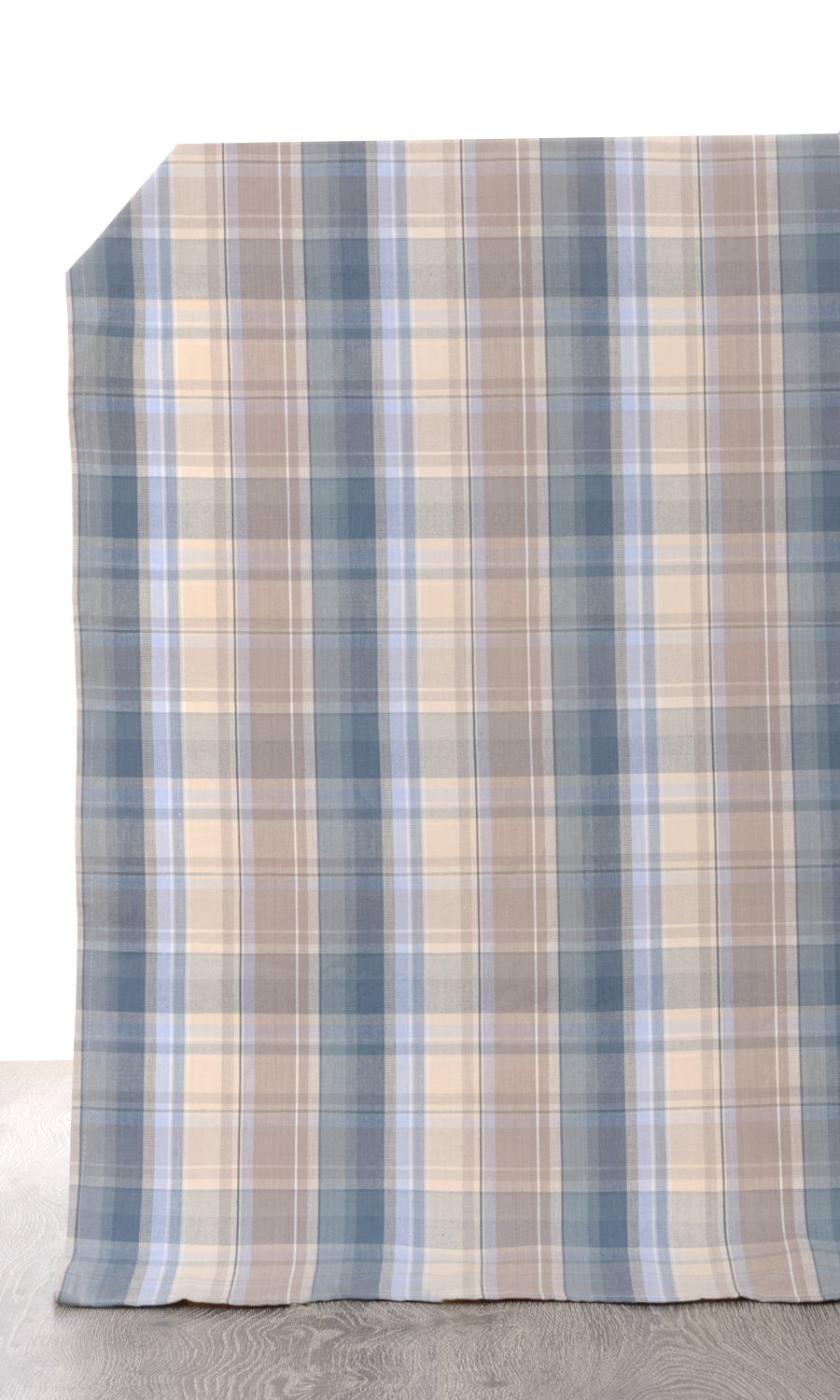 Cotton Home Décor Fabric By the Yard (Blue/ Brown)