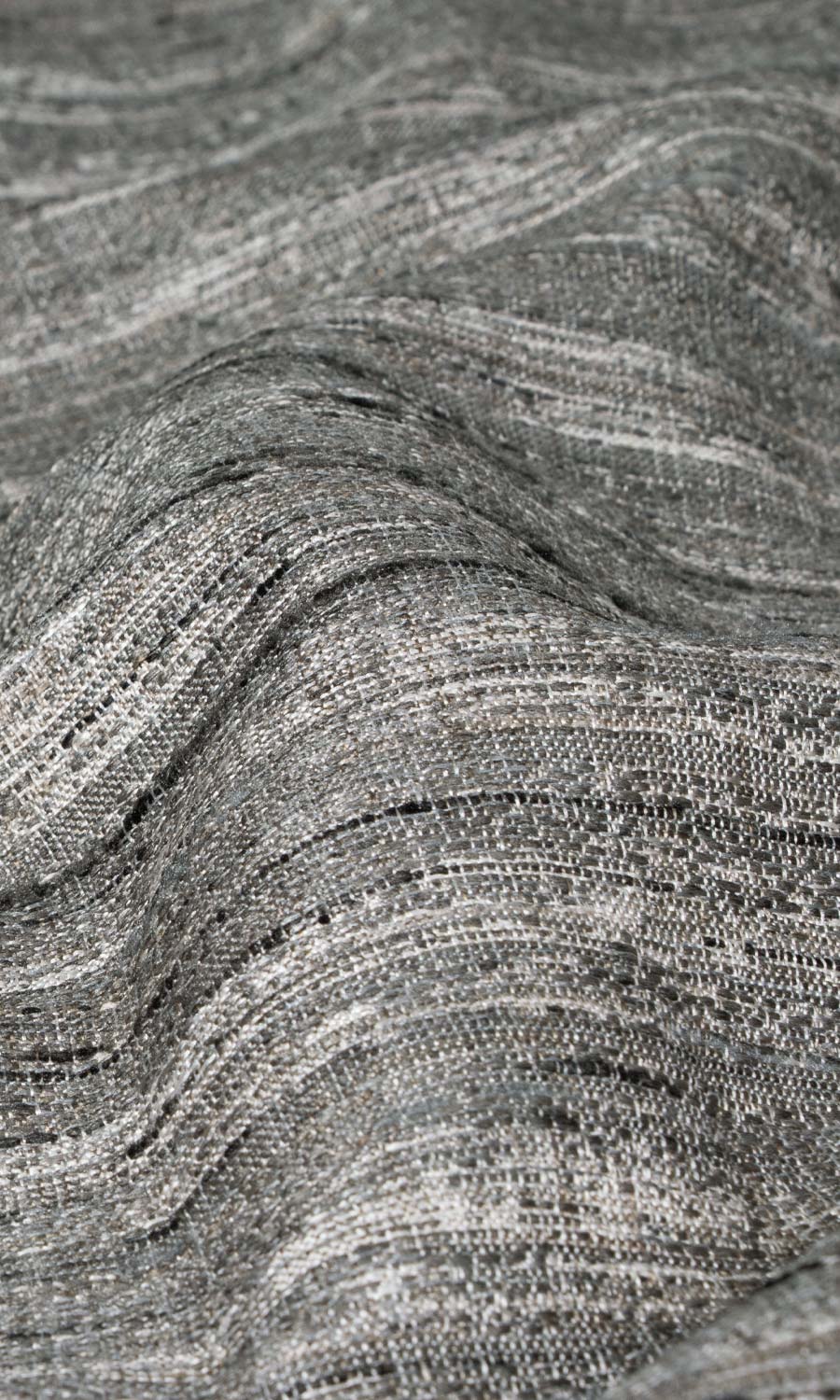 Faux Silk Textured Home Textile Fabric Material Sample (Grey)