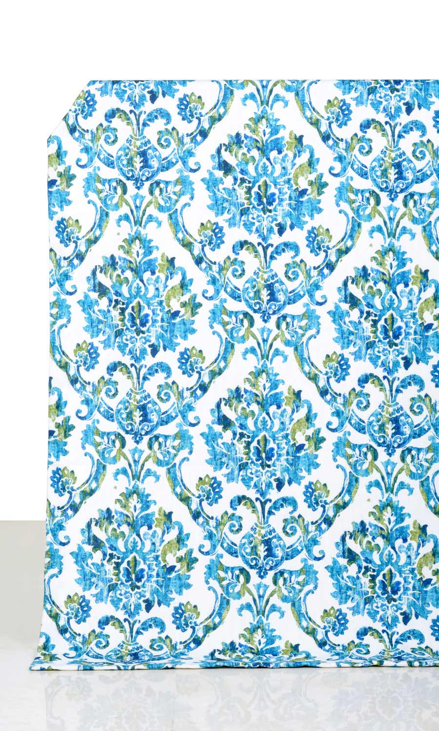 Damask Print Home Décor Fabric By the Yard (Blue/ Green)