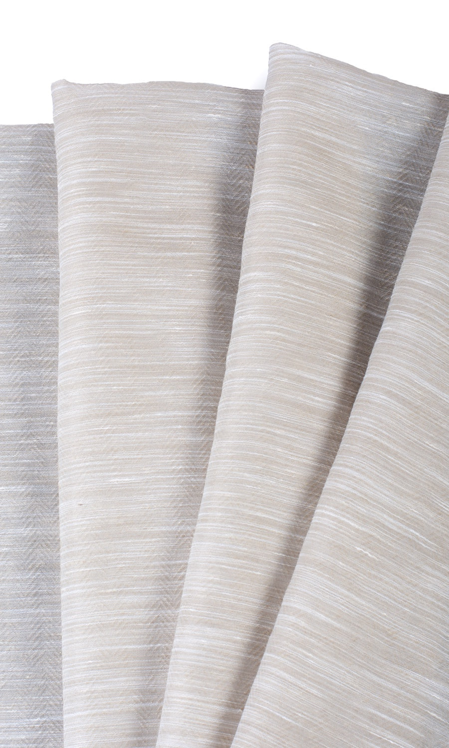 Textured Sheer Window Treatments Fabric By the Yard (Greige/ Cream)