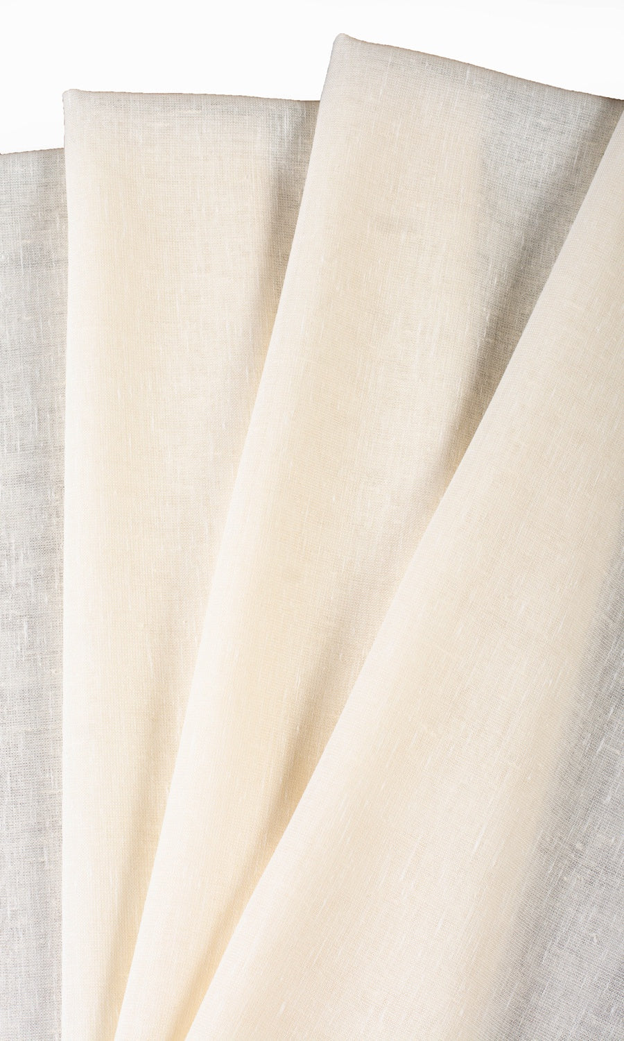 Plain Sheer Fabric Material By the Yard (Ivory)