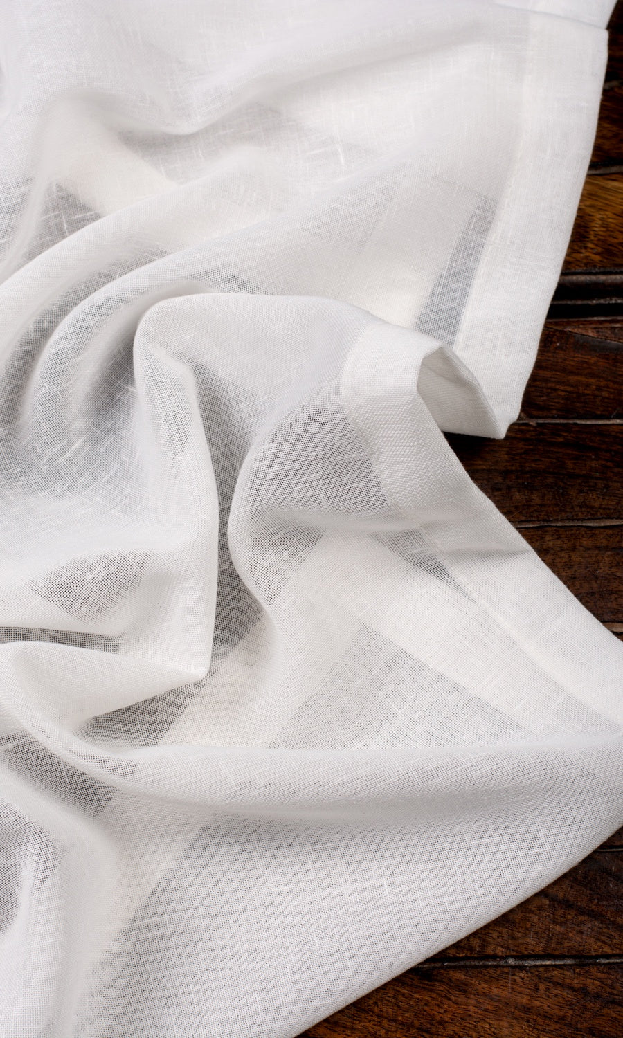 Textured Sheer Home Décor Fabric By the Yard (White)
