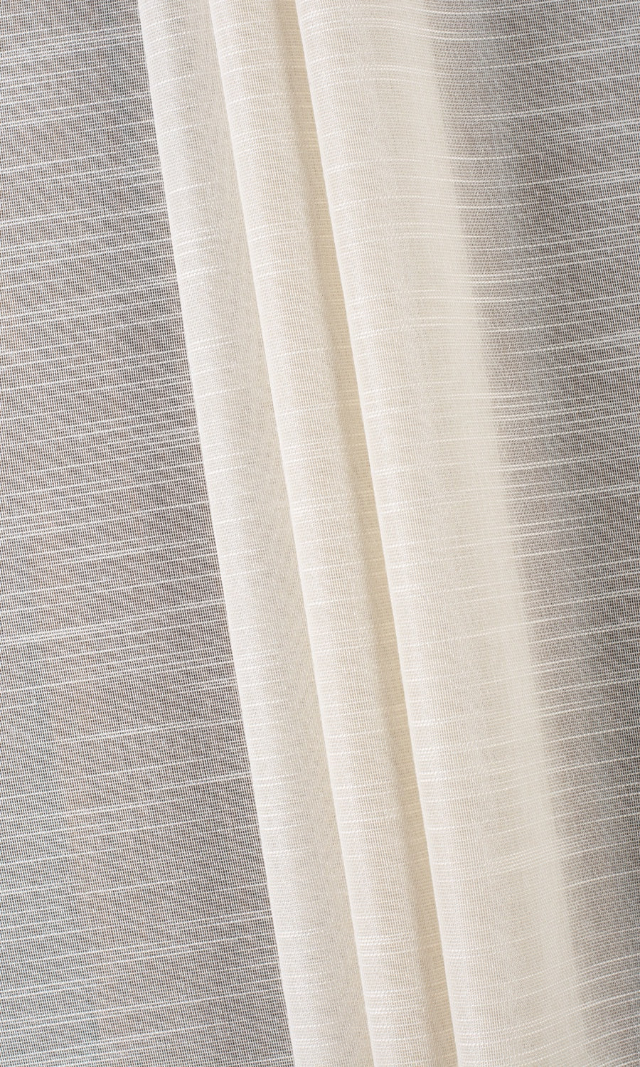 Textured Sheer Home Textile Fabric Material By the Yard (Pale Beige/ Warm Ivory)