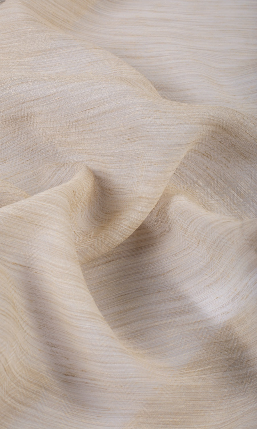 Textured Sheer Fabric Sample for Curtains & Drapes (Ivory Beige)