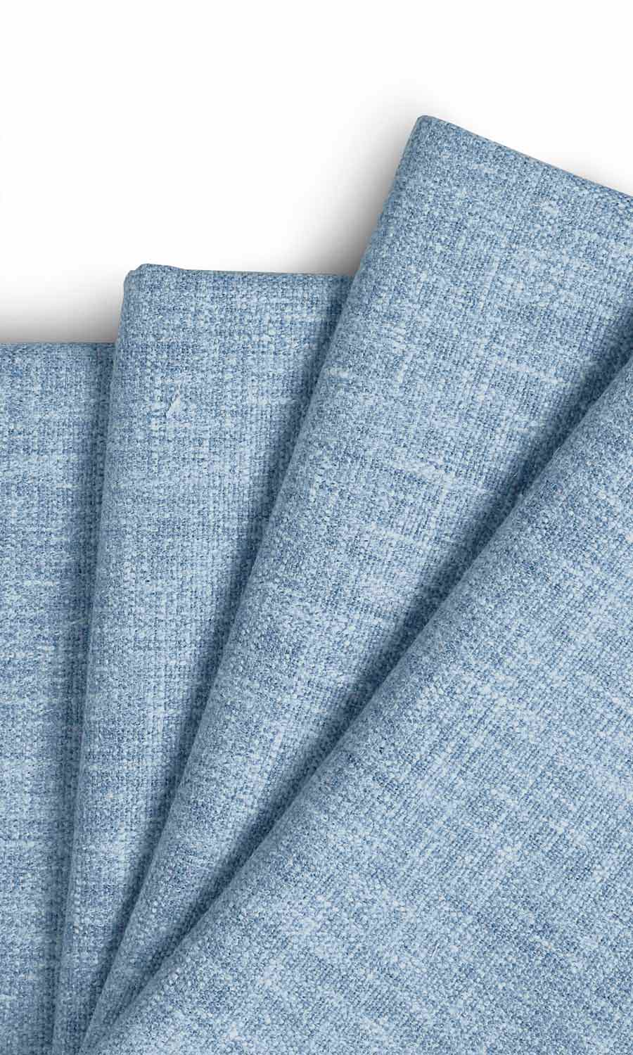 Cotton Blend Window Treatments Fabric By the Yard (Blue)