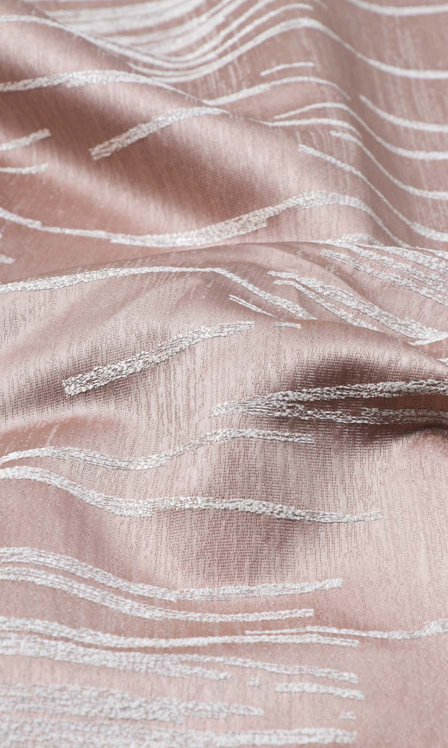 Abstract Patterned Fabric By the Yard for Curtains & Drapes (Blush Pink)