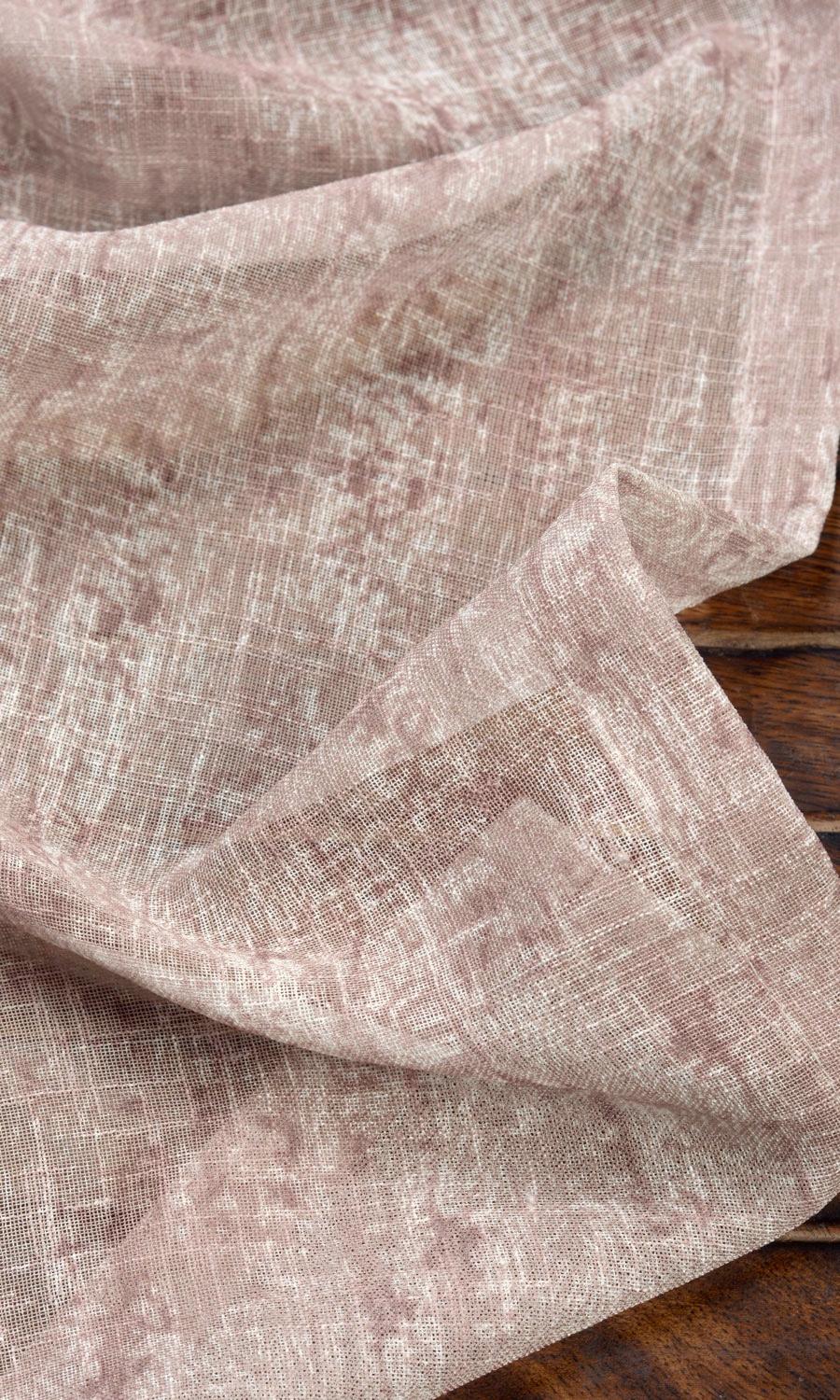 Textured Sheer Window Treatments Fabric By the Yard (Brown)