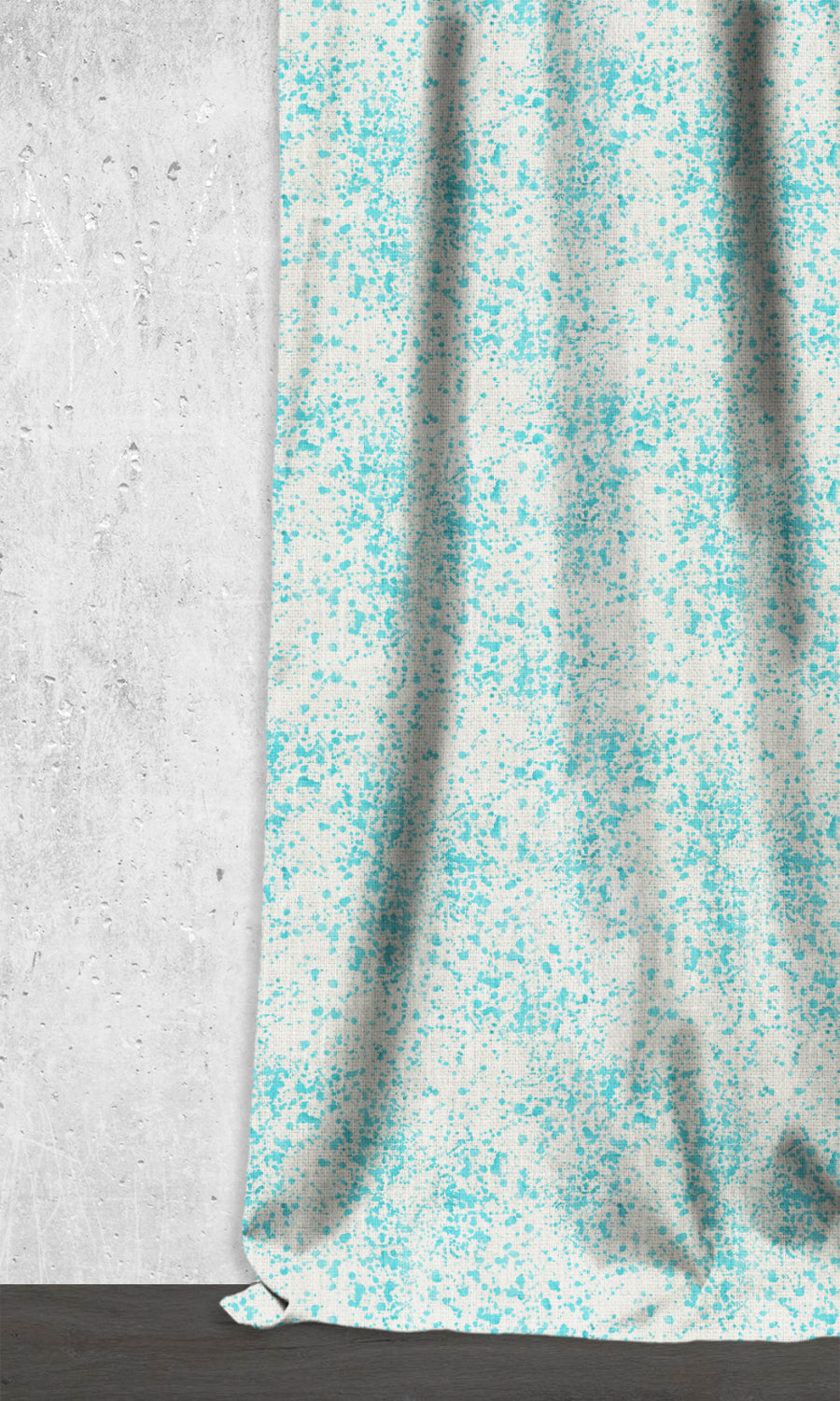 Abstract Print Home Décor Fabric By the Metre (Eggshell White/ Blue)