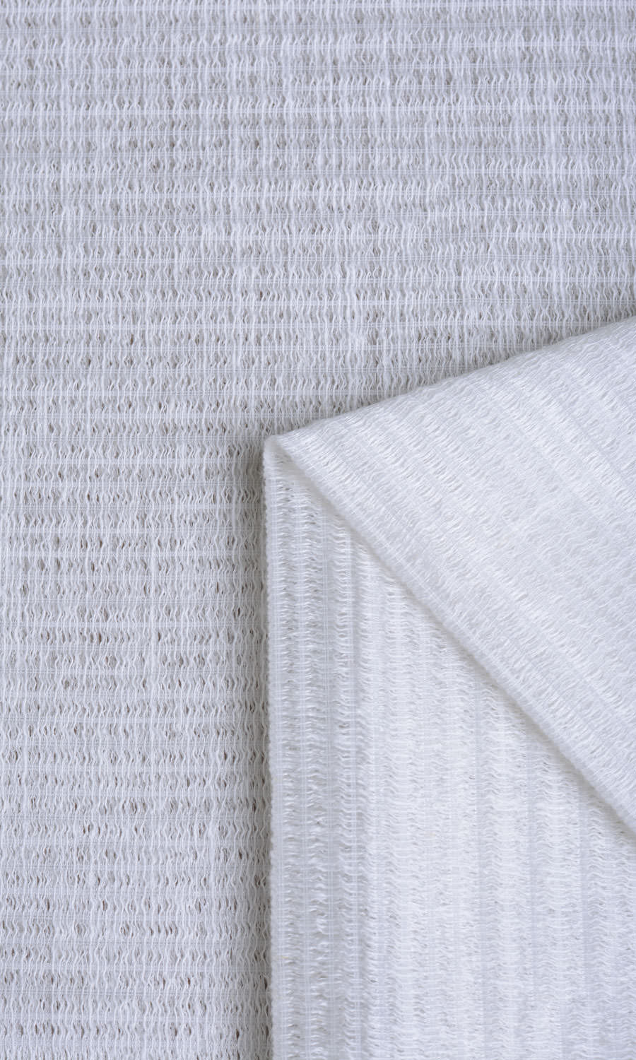 Cotton Blend Check Sheer Fabric By the Yard for Curtains & Drapes (Milky White)