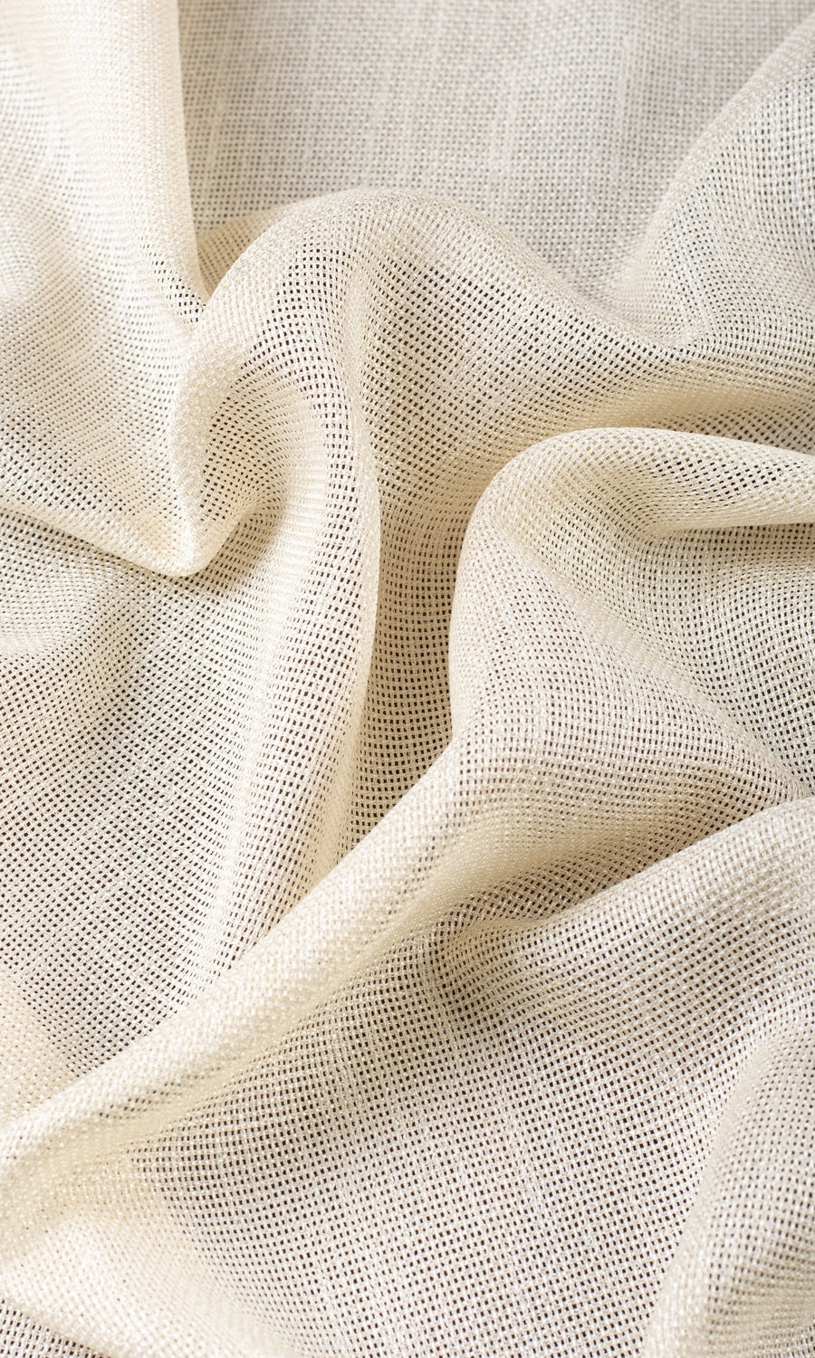 Plain Sheer Window Treatments Fabric By the Yard (Pale Beige/ Warm Ivory)