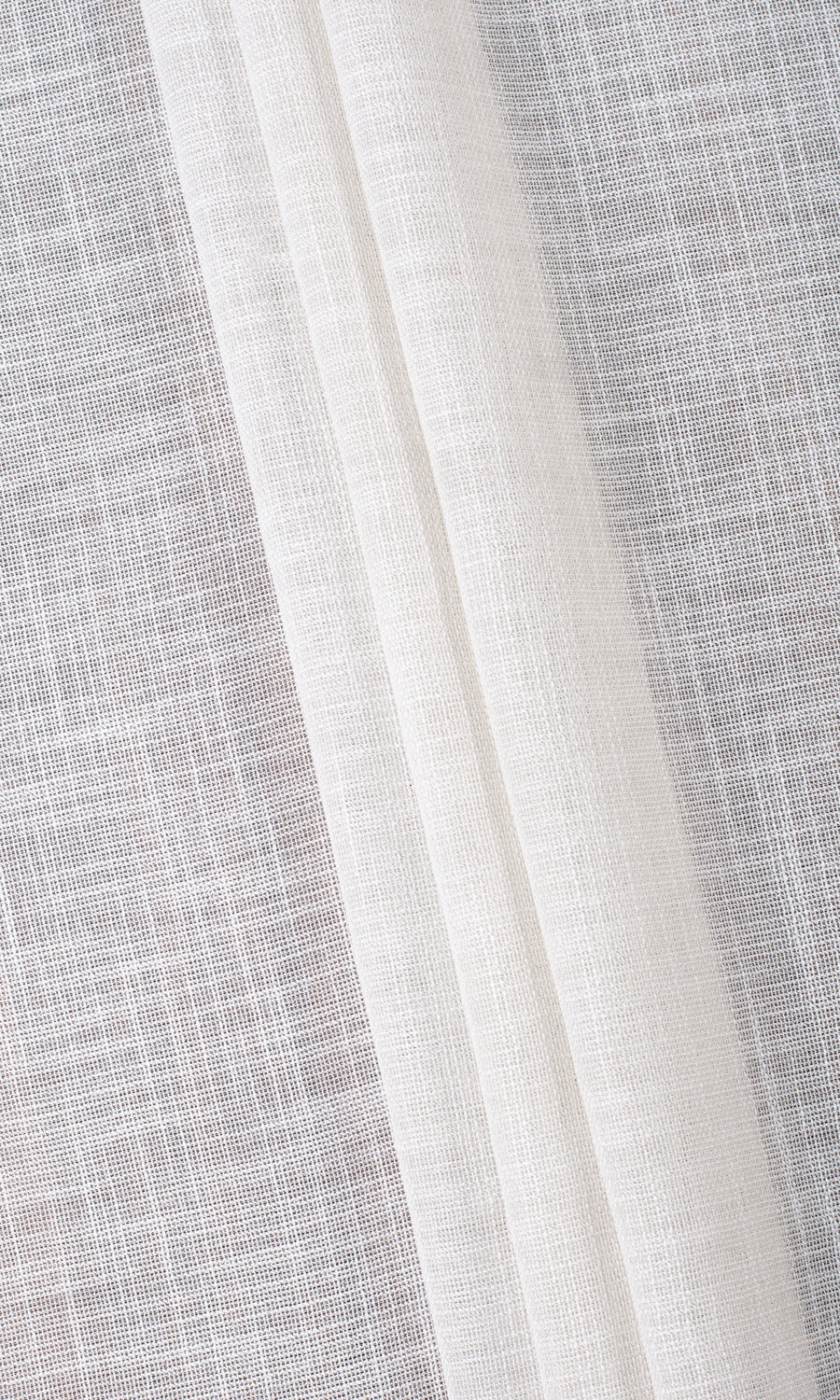 Textured Sheer Fabric Material By the Yard (Alabaster White)