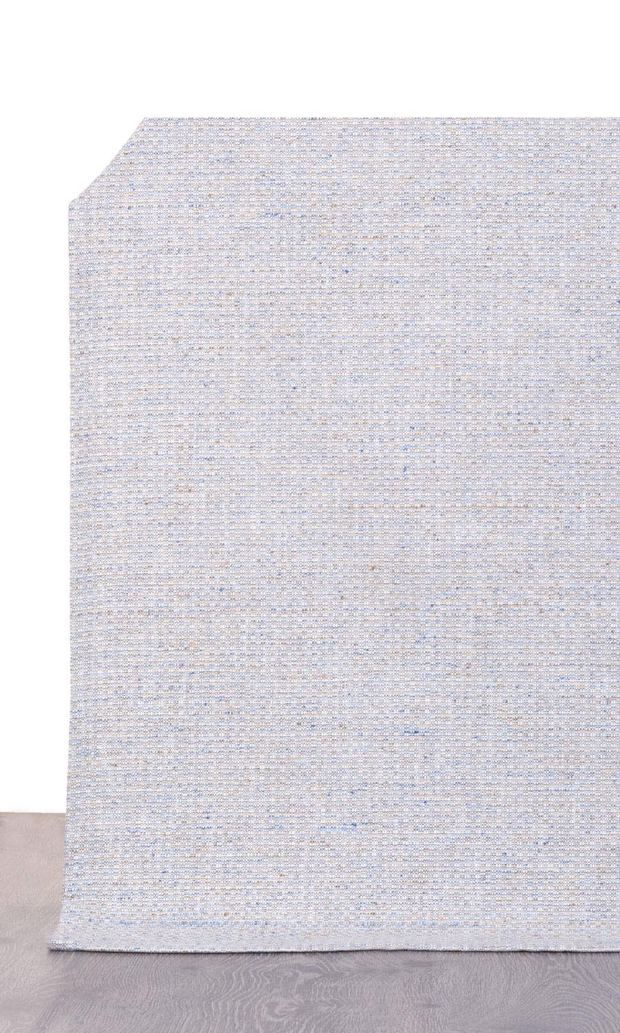 Textured Poly-Cotton Window Treatments Fabric By the Yard (Gray/ White)