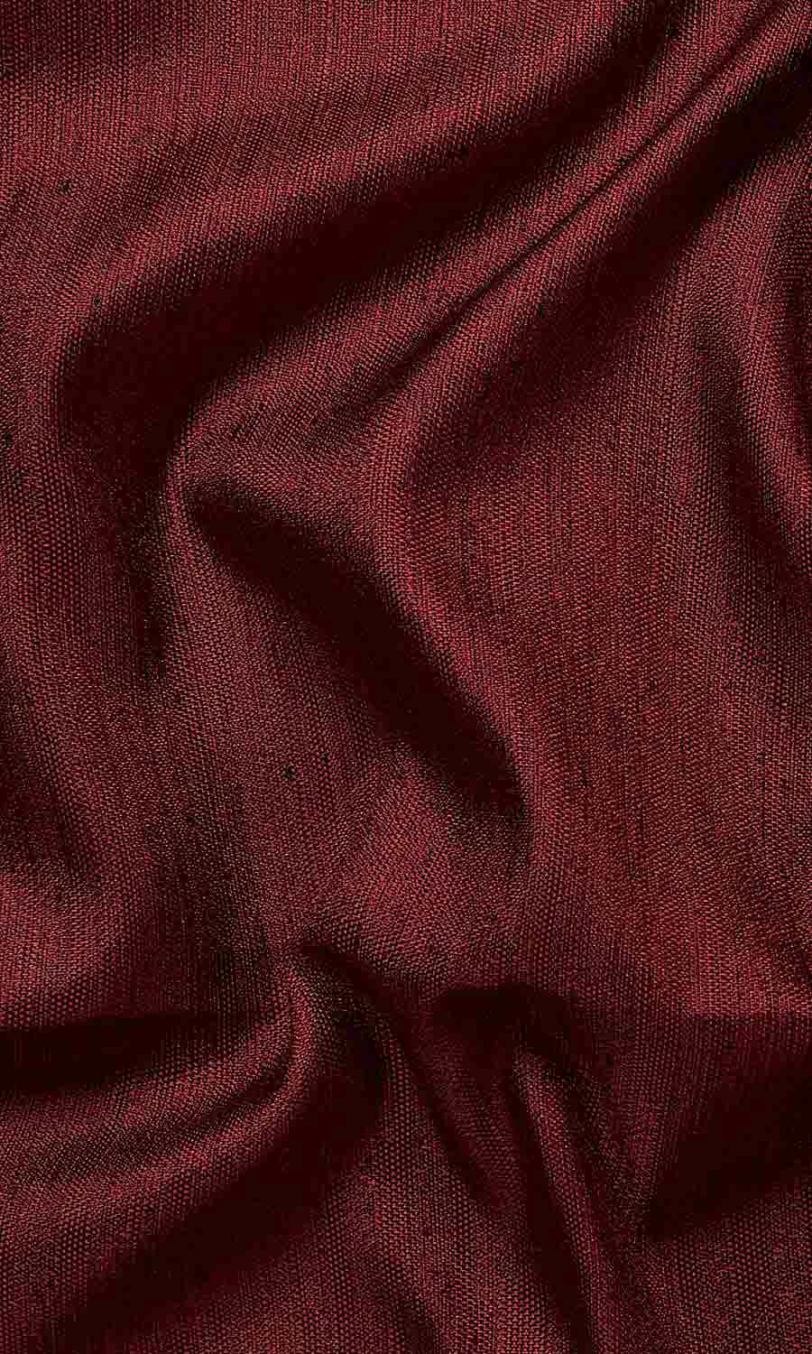 Faux Silk Window Treatments Fabric By the Yard (Burgundy)