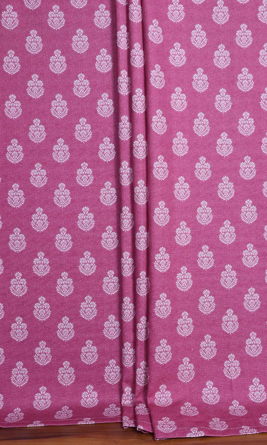 Floral Cotton Home Textile Fabric Material By the Yard (Magenta Pink)