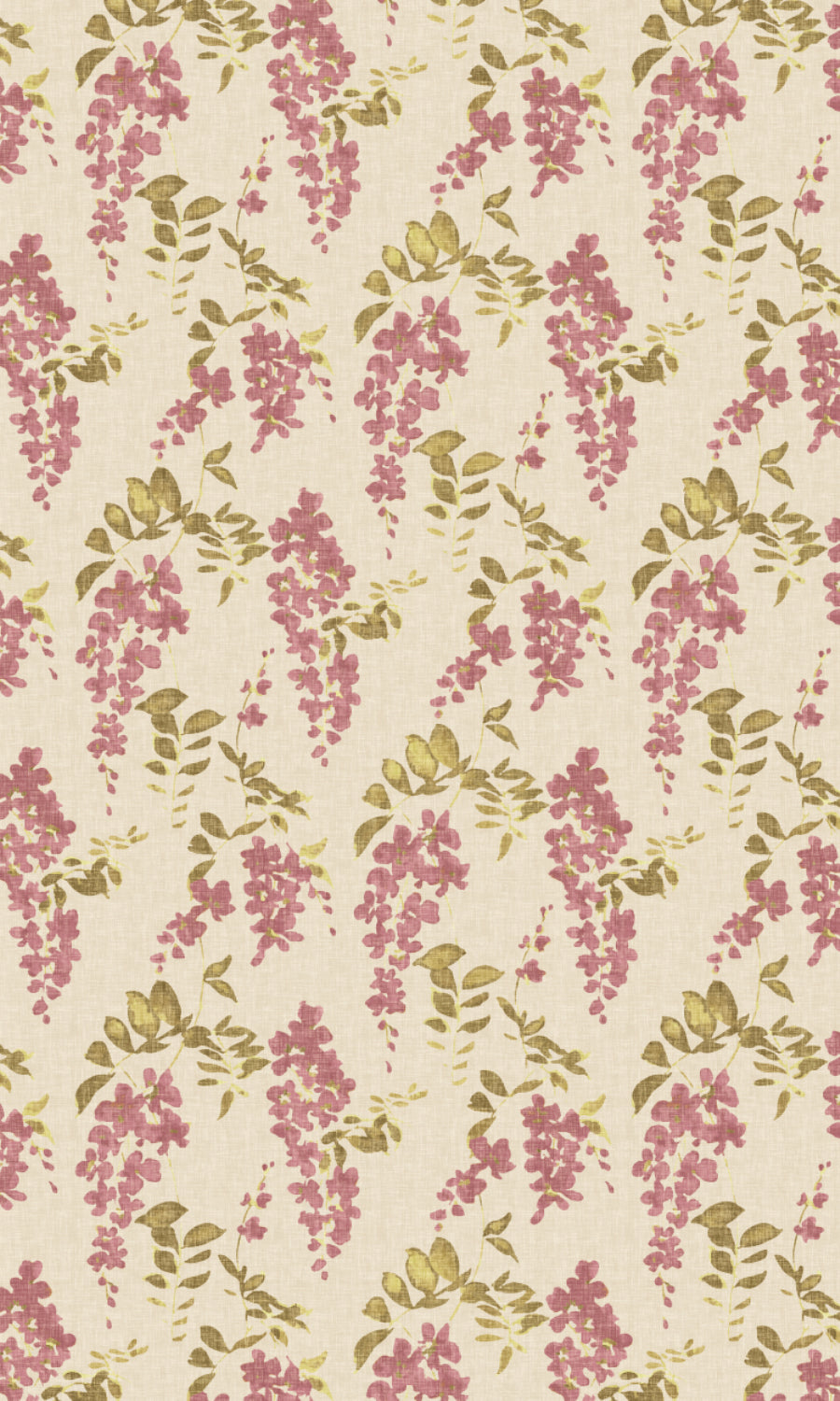 Dimout Floral Home Textile Fabric Material By the Yard (Pink/ Cream)