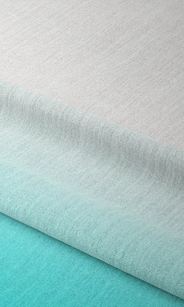 2-Tone Ombre Fabric Material By the Yard (White/ Blue)