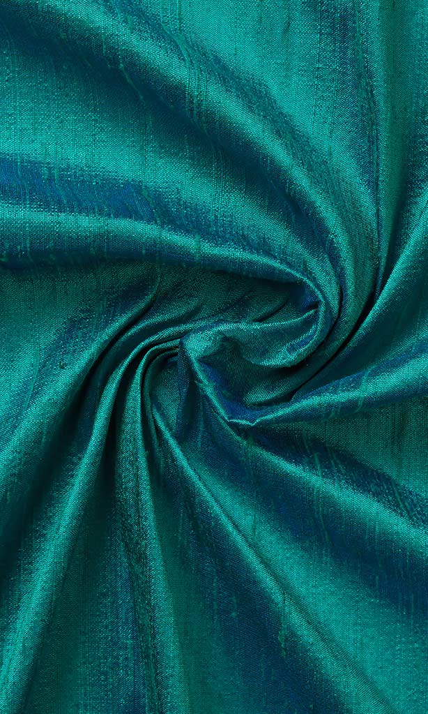 Dupioni Silk Home Décor Fabric By the Yard (Aqua Blue)