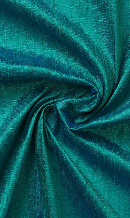Dupioni Silk Home Décor Fabric By the Yard (Aqua Blue)
